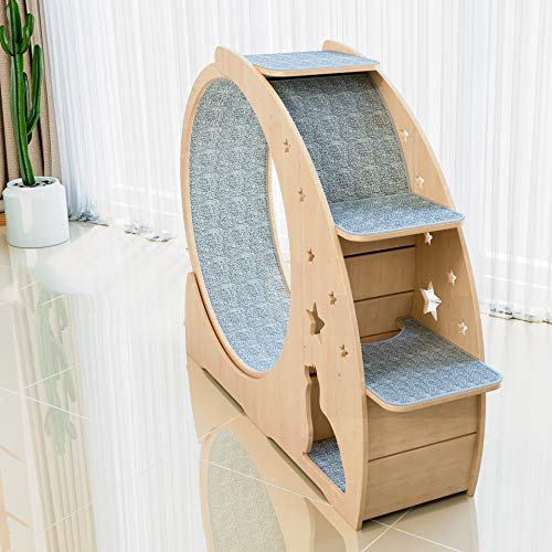 RSTJVB Cat Scratch Board Cat Ejercicio Rueda Rueda Cat Tree House Cat Running Cat Running with Gorting Toy Cat Interior Activity Center
