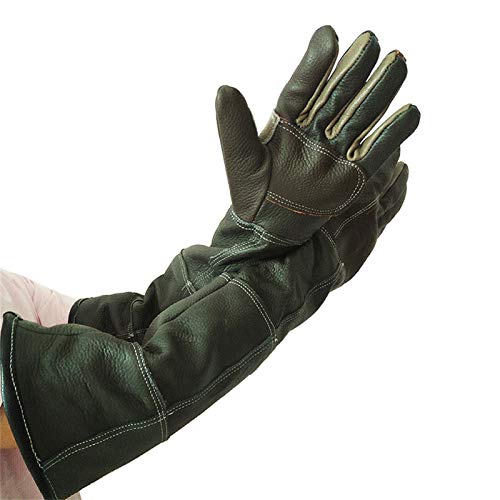 Rubyu – Guantes de protección de Piel de Vacuno antimordeduras para Hombre y Mujer