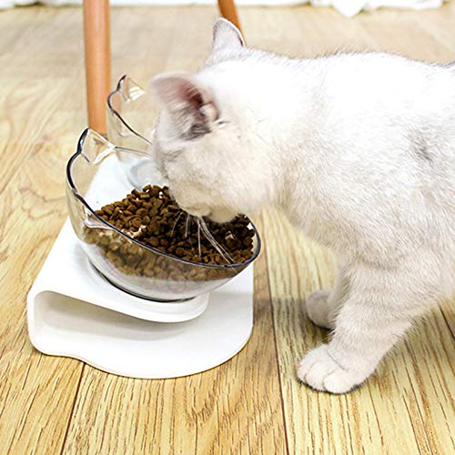 Ruiqas Comedero para Gatos, tazón de Agua para Alimentos para Mascotas tazón Individual