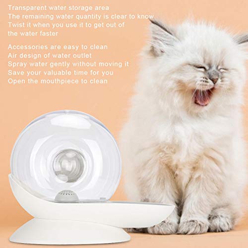 SALUTUYA Dispensador de Agua de Caracol de Burbujas para Mascotas, Cuenco de alimentación para Mascotas, dispensador de Agua para Gatos de 2,8 l, para Gatos y Perros para Alimentar Agua para(Gray)