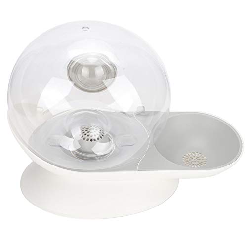 SALUTUYA Dispensador de Agua de Caracol de Burbujas para Mascotas, Cuenco de alimentación para Mascotas, dispensador de Agua para Gatos de 2,8 l, para Gatos y Perros para Alimentar Agua para(Gray)