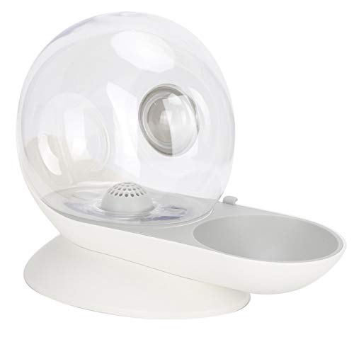 SALUTUYA Dispensador de Agua de Caracol de Burbujas para Mascotas, Cuenco de alimentación para Mascotas, dispensador de Agua para Gatos de 2,8 l, para Gatos y Perros para Alimentar Agua para(Gray)