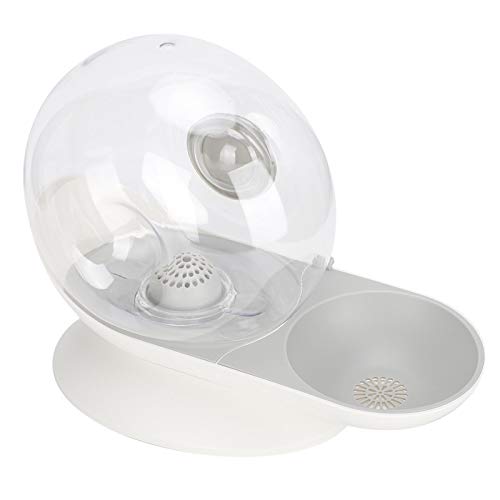 SALUTUYA Dispensador de Agua de Caracol de Burbujas para Mascotas, Cuenco de alimentación para Mascotas, dispensador de Agua para Gatos de 2,8 l, para Gatos y Perros para Alimentar Agua para(Gray)