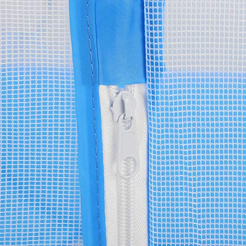 SALUTUYA Gallinero Plegable Azul, Negro para Pollo(Blue)