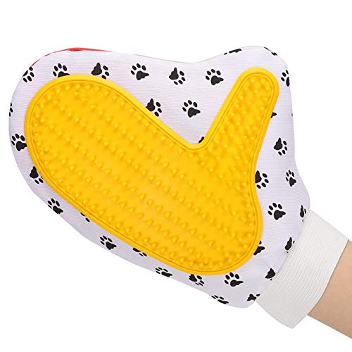 SALUTUYA Guante de Pelo para Mascotas, muñeca Ajustable para Perros y Gatos, Guante de Masaje para baño, Guante de Aseo, adopte Guantes de Goma para Mascotas, para Mascotas de Pelo Largo/Corto /