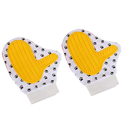 SALUTUYA Guante de Pelo para Mascotas, muñeca Ajustable para Perros y Gatos, Guante de Masaje para baño, Guante de Aseo, adopte Guantes de Goma para Mascotas, para Mascotas de Pelo Largo/Corto /