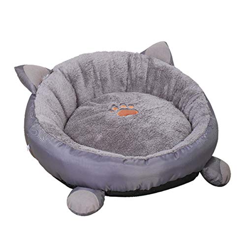 SANON Cama Redonda con Cojín para Perros Y Gatos Cama para Gatos Camas para Gatos Lavables para Gatos de Interior con Cojín a Prueba de Agua Antideslizante a Juego para Gatos Gatitos