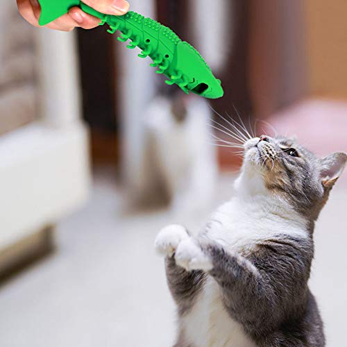 Sansund Cepillo de Dientes Gatos, Juguete para Masticar, Forma de Cangrejo, Limpieza de Dientes de Gatito y Cuidado Dental