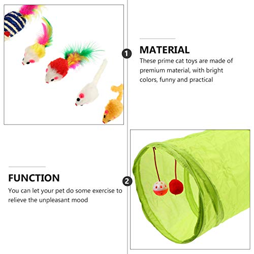 Scicalife 21 Unidades de Juguetes para Gatos Surtidos de Juguetes para Gatos Juguetes Interactivos para Gatos Bolas de Arruga para Gatos Cachorros Gatitos Gatitos