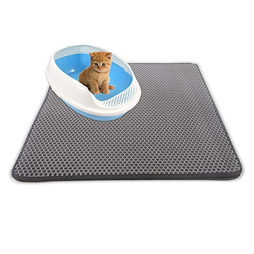 SENDILI Estera de Arena de Doble Capa para Gatos - Estera de Impermeable Alfombra de Arena para Gatos - EVA no tóxica Estera de Arena para Gatos