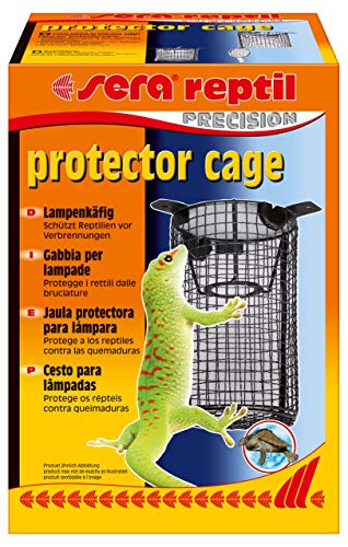 Sera 32030 Reptil Protector Cage - Cesto Protector para terrarios o terrarios (protección contra Quemaduras), Color Negro