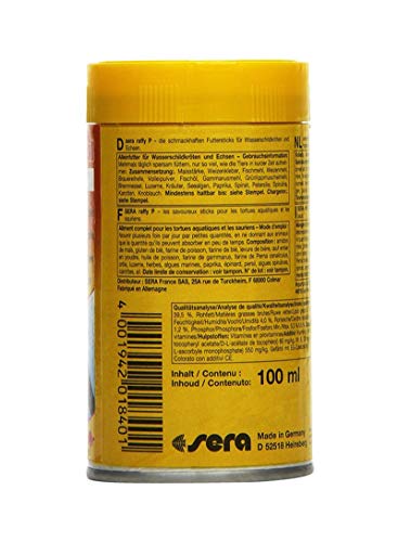 Sera - Alimento para Tortugas Acuáticas SERA Raffy P - 2253 - 100 ml.