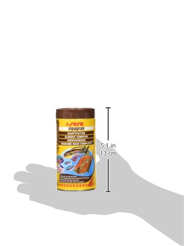 Sera Vipagran Nature Alimento Principal en Forma de granulado Blando con un 4% de harina de Insectos, 250 ml, 250
