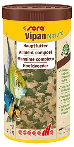 Sera Vipan Nature El alimento Principal con un 4% de harina de Insectos y con Efecto prebiótico, 1 LTR, 1000