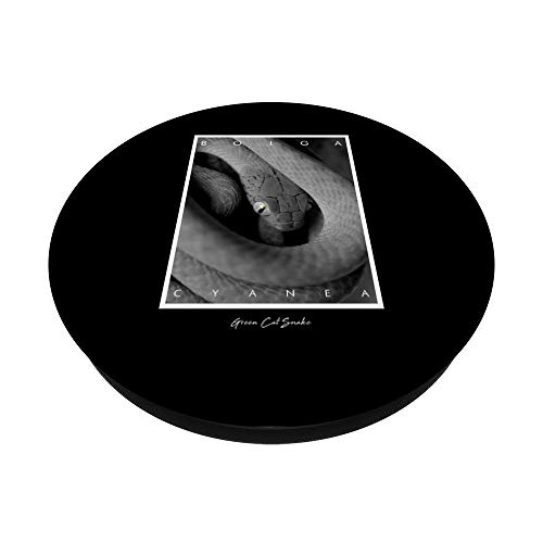 Serpiente Gato Verde Boiga Cyanea PopSockets PopGrip: Agarre intercambiable para Teléfonos y Tabletas