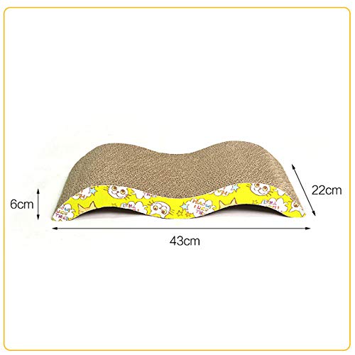 SH 2 Pack Rascador de Gatos de cartón, rascador Curvado para Gatos, Almohadilla de Repuesto para rascar Gatos, Reversible, Almohadilla rascador para salón, sofá Cama