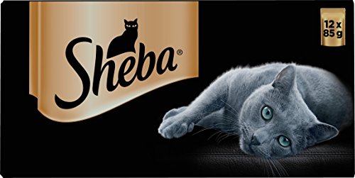 Sheba Mini Filets en Sauce pour Chat Adulte – Nourriture Humide pour Chats - Sélection Terre & Mer – Sachets Fraîcheur 48 x 85g