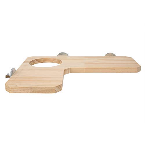 Sheens Plataforma de hámster, Juguete de trampolín de Animales pequeños en Forma de L Pedal de Escalada de Salto de Madera Natural para ratón Jerbo de Ardilla de Chinchilla