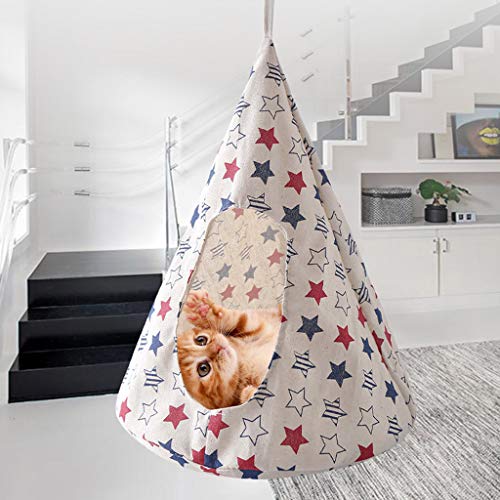 Shenxay Hamaca colgante para gato de la cama de la casa del gato de la tienda de campaña de la mascota perca de juguete de