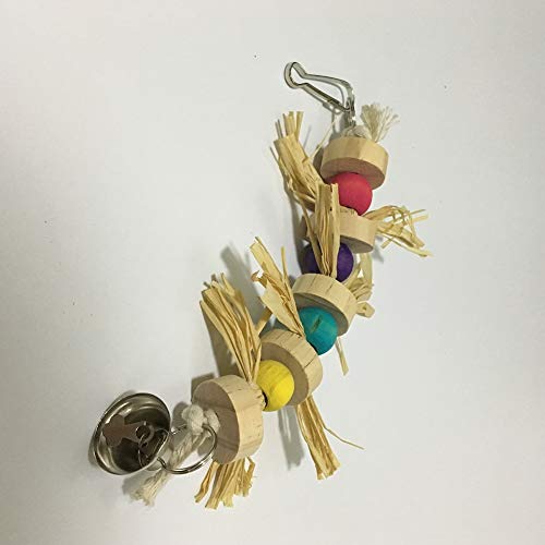 Shouhengda Masticar Juguete, Cotorra de Juguete de pájaro Natural Masticar Juguete Natural Loro pájaro muerde Bola de Swing, Juguetes agresivos Chew, Regalo Interactivo de Juguetes para