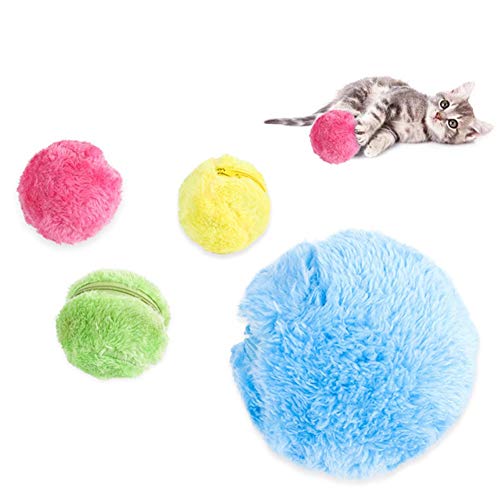 Shouhengda Masticar Juguete, Rodillo eléctrico Bola Juguete casero Duradero Rollo automático Activo para el Gato del Perro, Juguetes de Perro Resistentes de la Raza Grande Media para los