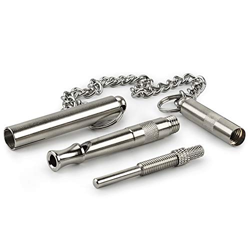 Silbato Ahuyenta Perros Silbato Supervivencia Silbato de Metal Profesional silbatos para Perros Perro SIDA Perro silencioso silbatos