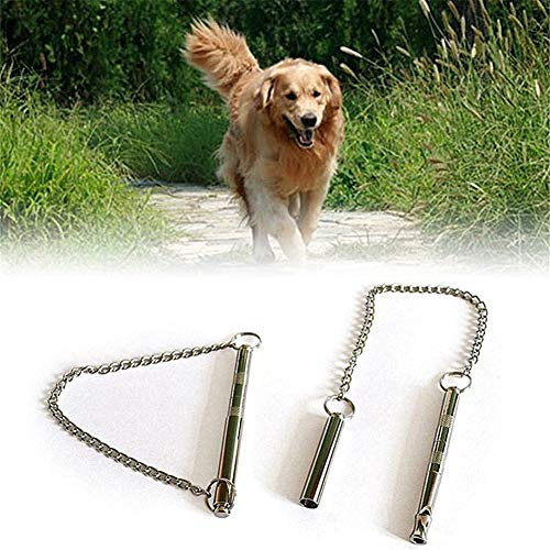 Silbato Ahuyenta Perros Silbato Supervivencia Silbato de Metal Profesional silbatos para Perros Perro SIDA Perro silencioso silbatos