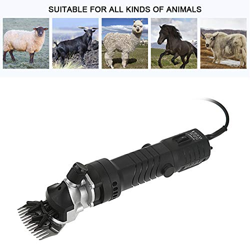 Sinbide 690W Maquina de Esquilar Eléctrica para Oveja Tijeras Máquinas para Esquiladora Tijeras de Lana Ovino Alpaca 6 Velocidades Ajustables Cuidado del Oveja (B-Negro)