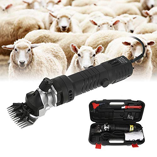 Sinbide 690W Maquina de Esquilar Eléctrica para Oveja Tijeras Máquinas para Esquiladora Tijeras de Lana Ovino Alpaca 6 Velocidades Ajustables Cuidado del Oveja (B-Negro)