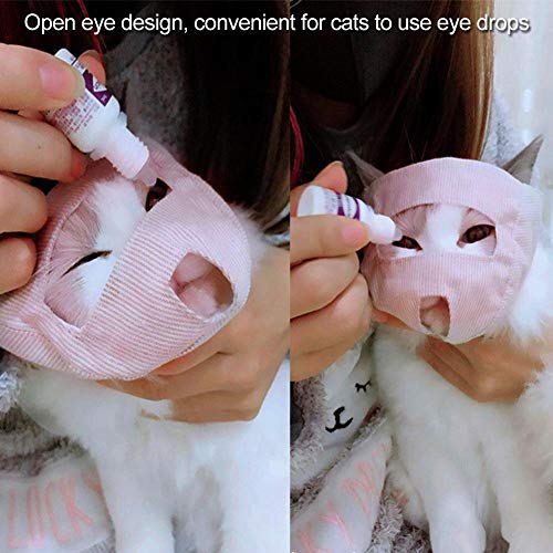 Smandy Boca de Gato Transpirable Ojos Abiertos Boca de Boca de Boca de Gato Mufla Máscara de Gato Cubierta de Boca Boca de baño de mordida para Viajes Herramienta de Aseo(M)