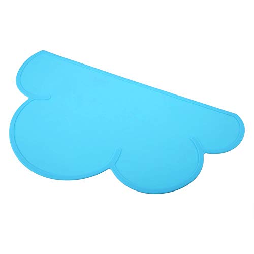 Smandy Esteras de alimentación, Comida de Silicona en Forma de Nube Plato de alimentación de Plato de Plato Placemat para Cachorro de Perro Mascota(Azul)