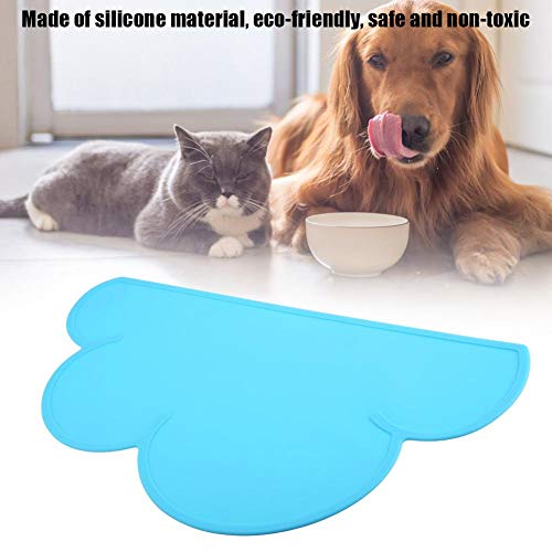 Smandy Esteras de alimentación, Comida de Silicona en Forma de Nube Plato de alimentación de Plato de Plato Placemat para Cachorro de Perro Mascota(Azul)