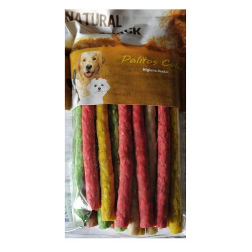 Snack Palitos Masticables Naturales Colores Surtidos para Perros Tasty SanDimas - Bolsa 25 uds (200 gr)