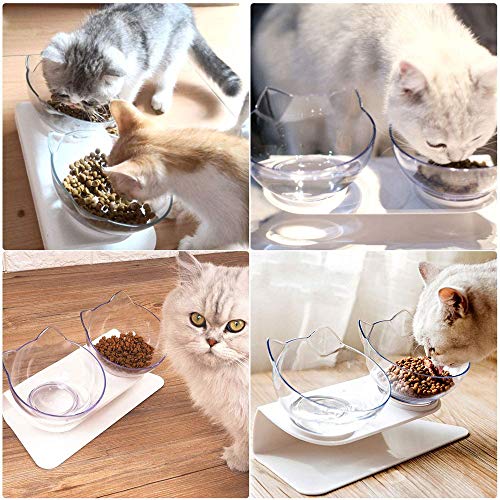 Sobeta Cuencos para Gatos, comedero ortopédico antivómitos para Gatos PurrBowl, con Soporte Elevado, Cuenco alimentador de Agua para Alimentos para Mascotas (Soltero)