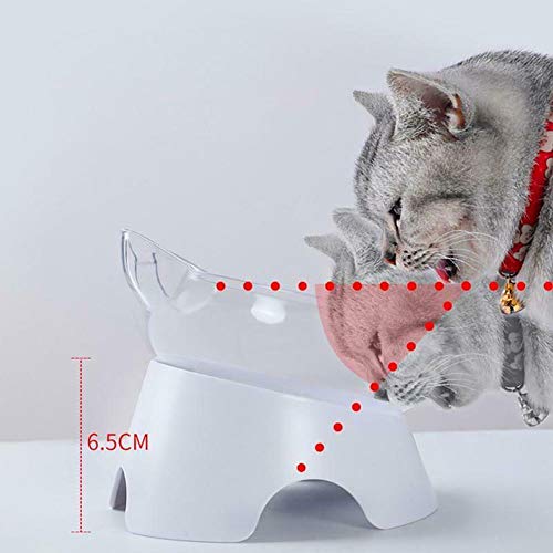 Sobeta Cuencos para Gatos, comedero ortopédico antivómitos para Gatos PurrBowl, con Soporte Elevado, Cuenco alimentador de Agua para Alimentos para Mascotas (Soltero)