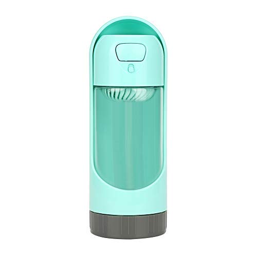 Socialme-EU Botella de Agua para Mascotas Portátil para Perros Botella de Agua a Prueba de Fugas Dispensador de Agua Viajar Caminar Entrenamiento(Verde)