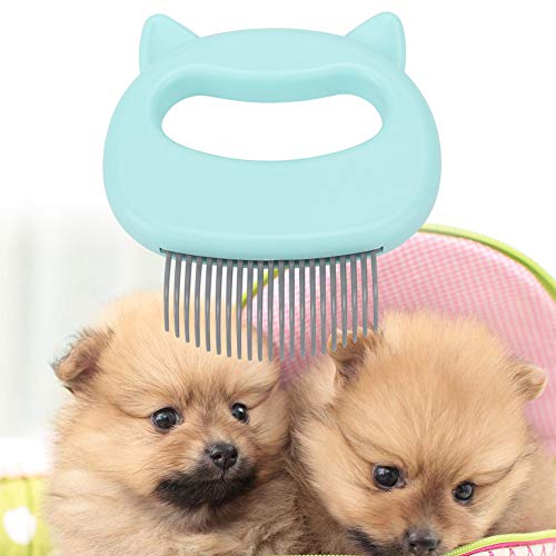 Solomi Pet Comb, ABS Shell Masaje Peine Grooming Cepillo de Limpieza del Cabello para Mascotas Gato Perro 3 Colores Opcional(Verde)