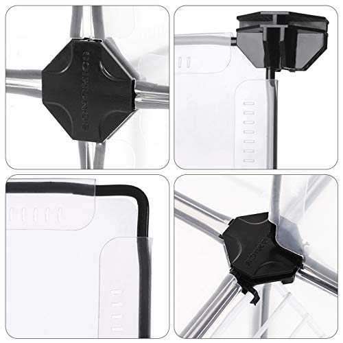 SONGMICS Parque para Mascota, Cerca Modular plástico, Animalito, Blanco LPC03W