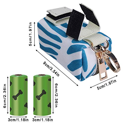 Soporte para bolsas de basura de perro, dispensador de bolsas de basura para mascotas, accesorio de correa, tela Oxford 600D, dispensador de bolsas de basura portátil con cremallera de metal duradero