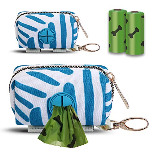 Soporte para bolsas de basura de perro, dispensador de bolsas de basura para mascotas, accesorio de correa, tela Oxford 600D, dispensador de bolsas de basura portátil con cremallera de metal duradero