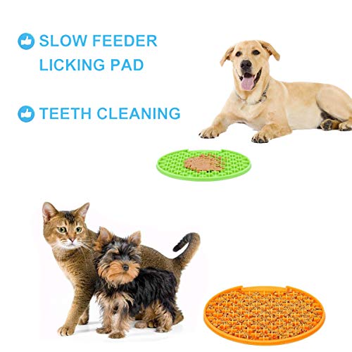 SSHELII - Alfombrilla grande con succión para perros y gatos, alfombrilla de alimentación lenta para promover la salud, manteca de cacahuete para perros (no tóxica, antideslizante, paquete de 2)