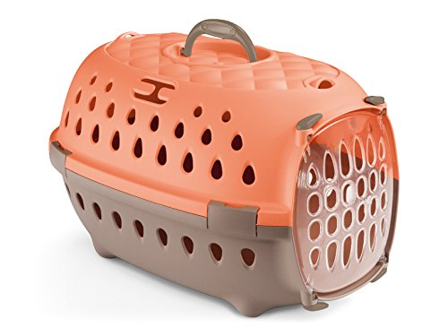 Stefanplast 4-98906 Transportador Travel Chic, 34.5 x 32 x 50 cm, Color Naranja y Gris