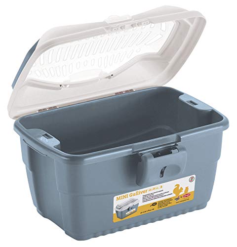 STEFANPLAST Transportín Mini Gulliver, 40x24x30cm, Blanco/Azul (adviento-22), Perro