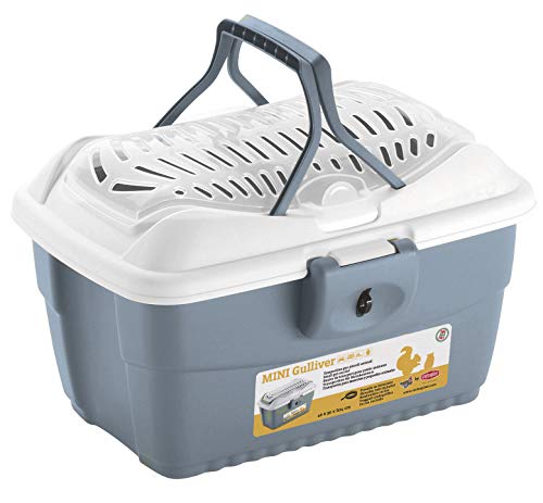 STEFANPLAST Transportín Mini Gulliver, 40x24x30cm, Blanco/Azul (adviento-22), Perro