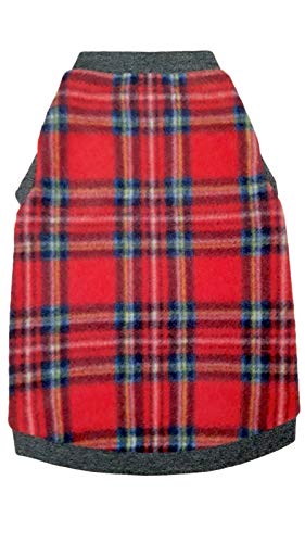 Suéter de gato Kotomoda Plaid Rojo Gris Desnudo Gato Esfinge Sin Pelo Ropa (L)