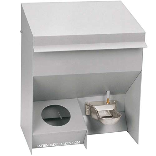 Suinga TOLVA COMEDERO y Bebedero Perros Chapa galvanizada. Medidas 46 x 33 x 57 h. Capacidad 20 litros.
