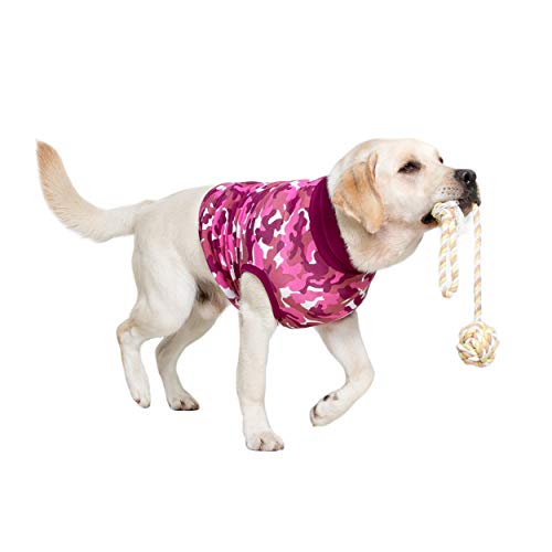 Suitical Recovery Suit Perro, XS, Camuflaje Rosa