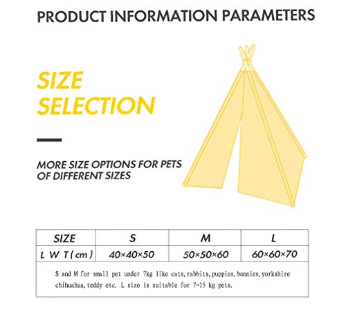Sunnykud Pet Teepee Tienda de campaña de encaje para perros con diseño de cebra extraíble y lavable, para gatos y perros, con cojín de 60 x 60 x 70 cm
