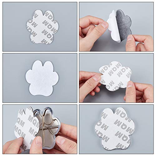 SUPERFINDINGS 4 Uds Pegatinas Coche Perro Pata Negro Pata del Perro del Oso Animal Huella 3D para Coche