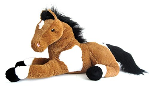 Sweety Toys 5840 Peluche cheval marron avec énergie positive, 70 cm, XXL, doudou, très douce
